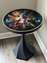 Load image into Gallery viewer, "Midnight Eternal” Floral Luna Moth Table