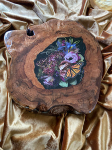 "Wind Song” Floral Monarch Butterfly Table