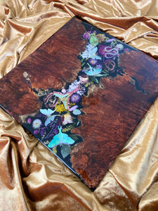 "The End Of Eden” Floral Luna Moth Table