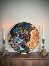 Load image into Gallery viewer, &quot;Midnight Eternal” Floral Luna Moth Table
