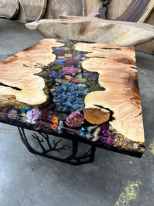 "Ophelia's Garden” Floral Butterfly and Moth Table