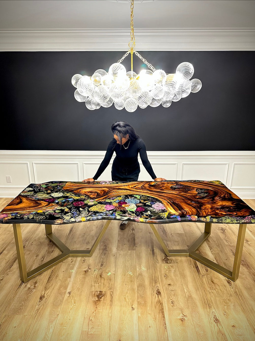 Ophelia's Garden” Floral Table – TK Fareed Hand Crafted Designs