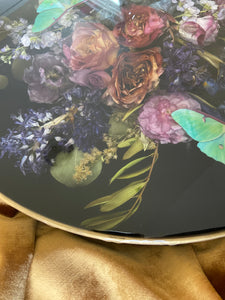"Midnight Eternal” Floral Luna Moth Table