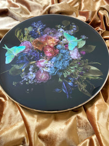 “Midnight Eternal” Floral Luna Moth Table