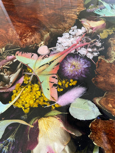 "The End Of Eden” Floral Luna Moth Table
