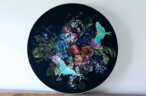 “Midnight Eternal" Floral Luna Moth Art Print