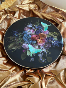 "Midnight Eternal” Floral Luna Moth Table
